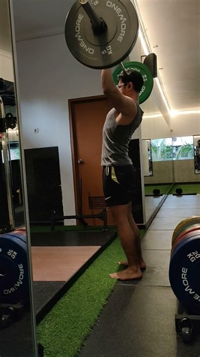 Standing Barbell OHP 50 kg x 6 Reps (8 March 2026)