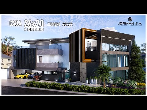 Modern House Design with 6 Bedrooms Family Home | 26x20m 3 Storey | Jorman HomeDesigns
