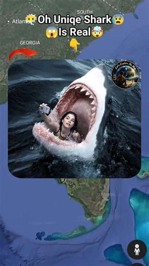 😶‍🌫️📌I Found Uniqe Shark In Google Maps!?#shorts #reels #shark #maps
