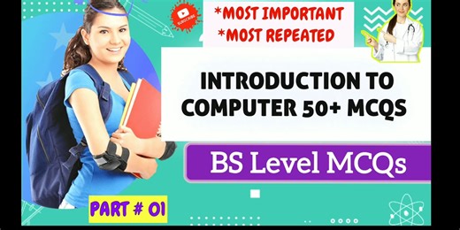 Introduction to Computer BS Level MCQs _Computer Science Exam Prep _KMU Computer Past Paper 50  MCQs