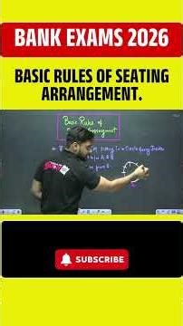 Bank Exams 2026 Basic Rules Of Seating Arrangement. #ytshorts