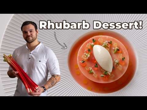 Fine Dining Rhubarb & White Chocolate Dessert! Michelin Recipes