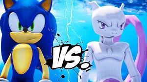 Sonic VS Mewtwo - SUPER SONIC vs SHINY MEWTWO