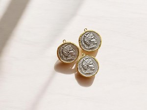 Double-sided Ancient Greek Coin Pendant: Gold & Silver Medallion - Etsy