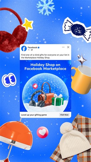 Facebook on Instagram: "Looking for some gift inspo this holiday season? 🎁❄️ From vintage gems to tech goodies, the new Facebook Marketplace Holiday Shop makes it easy and fun to find the perfect present 💝 Check the link in our bio."