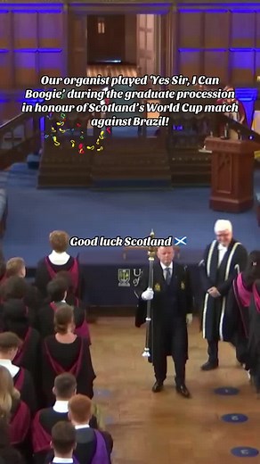 UofG Organist Plays 'Yes Sir, I Can Boogie' at Graduation