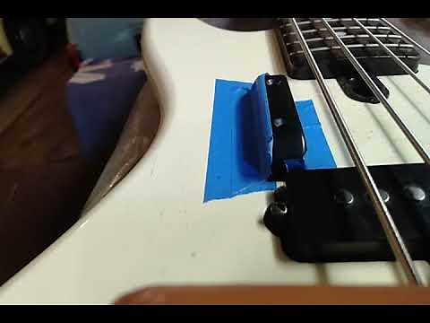 Thumb rest install on a bass guitar correct position