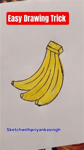 🍌 Banana Easy Drawing idea|| How to draw Banana Easy#artsketch #art #artdrawing #sketch #draw
