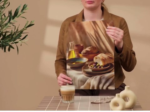 Moroccan Kitchen Print, Bread Olive Still Life, Warm Neutral Decor, Rustic Dining Art - Etsy