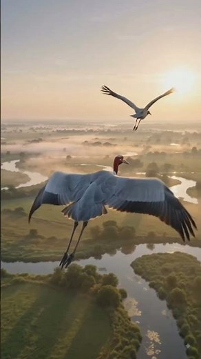 Sarus: A Love Story in the Sky #4kwildlife #amazonforest #animals #amazonadventure