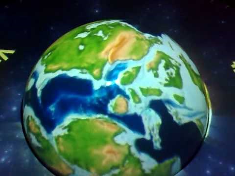 The movement of the tectonic plates over millions of years