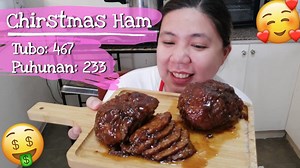 Homemade sweet Christmas ham recipe for business, Philippines. Filipino style from scratch with glaze & tipid tips pang negosyo ngayong Pasko. Must try! How to make Bibingka for Business https://www.facebook.com/watch/?v=393701048674641 Ingredients & Costing: 1kl. Pork Giniling - 180 pesos 1/8 cup salt - 1peso 1/8 cup brown sugar - 1.5 pesos 1/4 cup water - 20 centavos 30 grams accord powder 3.3 pesos Marinating Juice: makes 6 hams 1 liter pineapple juice - 59 pesos 2 packs or 235ml Apple Juice 