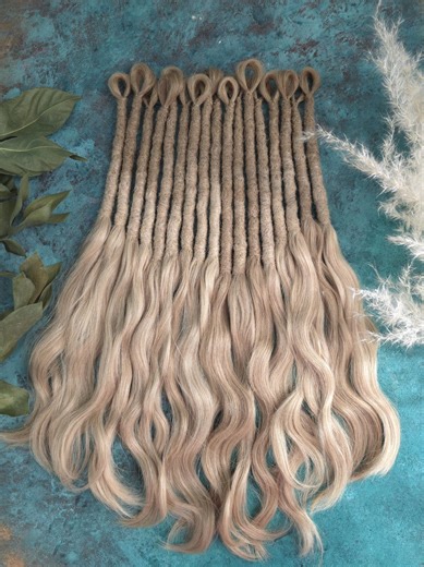 Beach Blonde Human Hair Dreadlock Extensions With Luxury Ends, Sand Blonde Se Dreads - Etsy