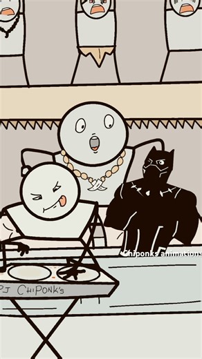 POV: dj in black panther be like 😆 #funny #funnyanimation