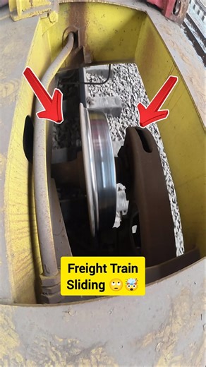 Reason of Sliding so much of Freight Train? 😑🤯🫣 #railtrack #bdrailway #train #freighttrain #reels