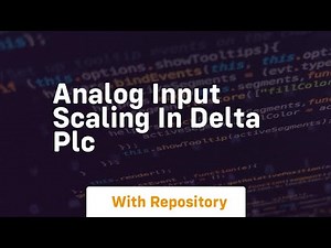 analog input scaling in delta plc