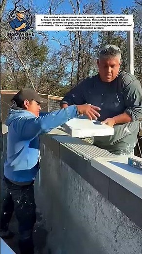 Professional Tile Installation for Pool Edges | Smooth Mortar Trowel Technique