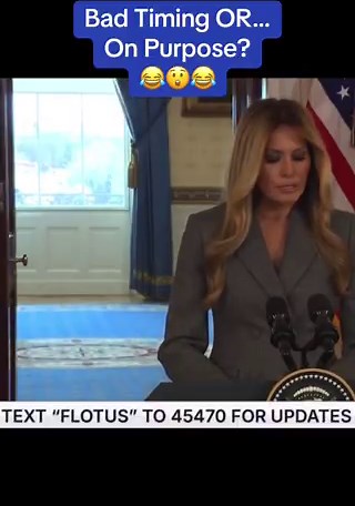 🎬Right as she says "to be clear", the camera angle perfectly catches the curtain behind her dramatically opening in sync with her words. It creates a very on-the-nose "revealing" moment — like a stage curtain parting right on cue.