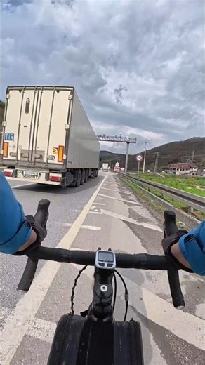 Long bike ride on the shoulder of a Turkish State Highway.