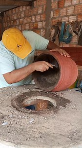 Retirando o vaso do molde de terra #vasodecimento | Leandro Marquez
