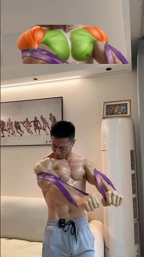 10 Minutes Resistance Band Chest Workout Plan 💪🔥 #resistanceband #chestworkout #viral
