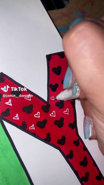 Mickey Mouse Themed Name Art for Birthday