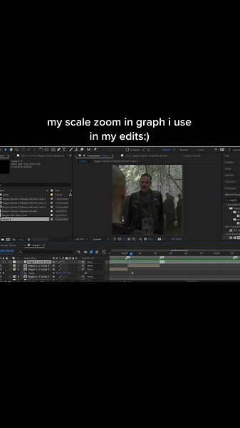 i remember seeing a comment asking how i make my zooms so heres my graphs (also i apologise for all these tuts their so funt but i need to actually post a real edit lmao) #aftereffects #aetutorials #negansmith #twd