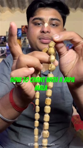 Subhojit Ghosh on Instagram: "How to Use Japa Mala ✨ In this video, I explain the authentic way to perform Japa (chanting) using a Japa Mala. Many people have prayer beads but aren’t sure about the specific rules and techniques to get the most spiritual benefit. Japa Mala, How to use Japa Mala, Meditation for beginners, Mantra Chanting, 108 beads meaning, Spiritual practice, Japa Yoga, Hindu Meditation, Buddhist Prayer Beads, Mala Necklace technique, How to hold prayer beads. #JapaMala #Meditati
