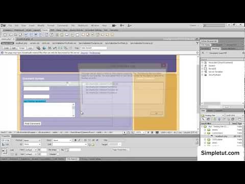 How to Create a Comment System Using Dreamweaver - Easy Step By Step Tutorial