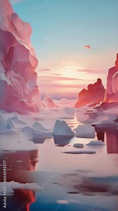 A surreal depiction of frigidity, where the very fabric of reality appears to shatter and freeze, revealing a fragmented landscape of icy reflections that distort and warp the world around.