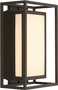 artika Ghost 12W LED Outdoor and Indoor Wall Light, Bronze Finish to Enhance Your Porch, Garage, Living Room, Hallway - 450 Lumens, 3000 Kelvin, Made of Aluminum, No Bulb Required