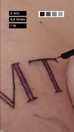 How to Tattoo Letters 🔥 #tattooliner #tattootutorial