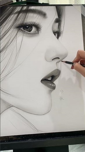 Drawing easy Effortlessly Draw a Gorgeous Girl: Portrait Sketch #drawing #sketch #fypdrawing