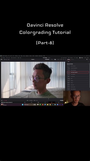 Davinci Resolve Colorgrading Tutorial (Part-8) #fyp #colorgrading #tutorial #davinciresolve #colorist