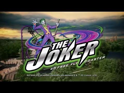 Official THE JOKER 4D Free Fly Coaster Preview Animation Video with POV at Six Flags Great Adventure