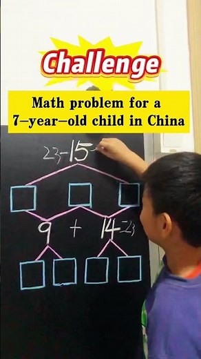 Challenge: Math problem for a 7-year-old child in China