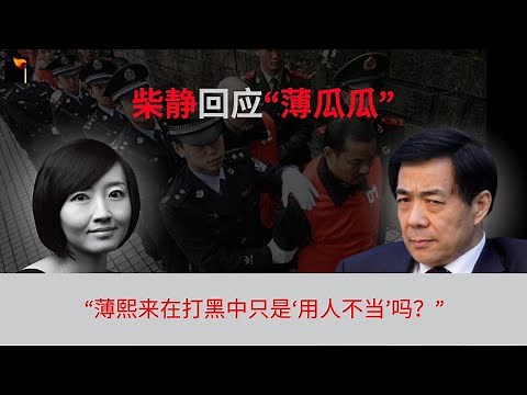 柴静回应“薄瓜瓜”：薄熙来在打黑中应该负什么责任？我亲历的重庆打黑