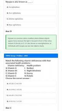 Vitamin Deficiency Diseases