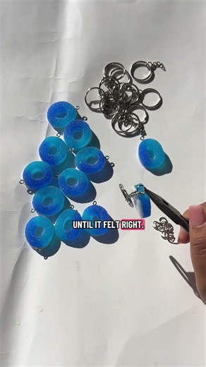 Blue Gummy Ring Keychains 💙