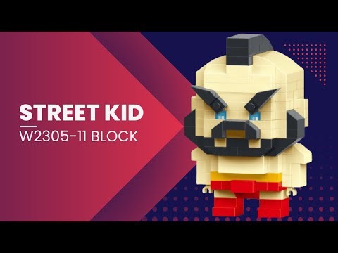 W2305-11 Street Kid Building Blocks | Fun Little Toys Step-by-Step Assembly Instructions