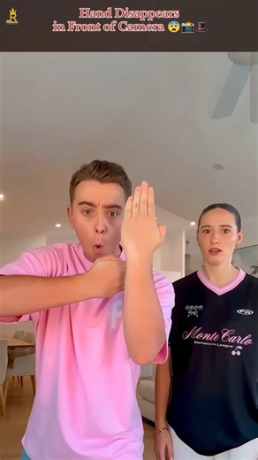 Hand Disappears in Front of Camera 😨📸🎩 #magic #challenge #shorts