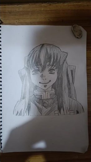 how to draw mist hashira Muichiro tokito #viral #drawing