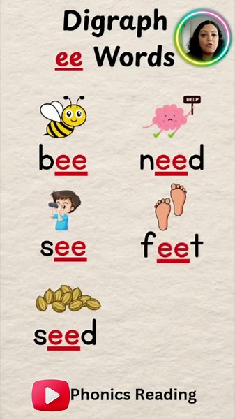Digraph EE Words #phonics