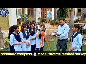 Prismatic compass close traverse method survey