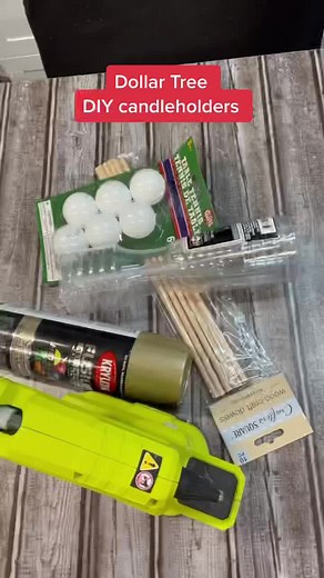 Dollar Tree DIY candlesticks 😊 #creatediymagic #dollartreediyprojects #crafttok #diycraftideas