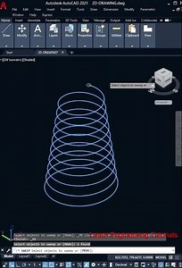 How to Make Taper Spring in AutoCAD......#autocad #engineering #videoviral #shortsviral #shorts