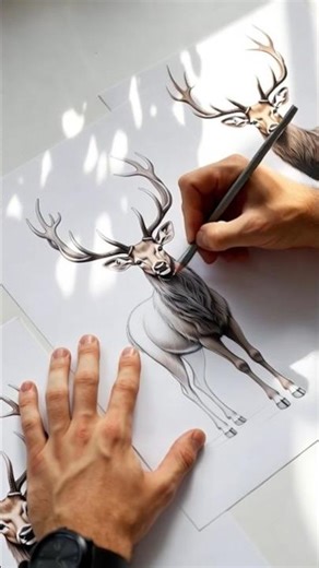 Dear drawing tutorial 🦄🌹#shorts #shortsfeed #drawing #art #drawingideas #dear #drawingtutorials