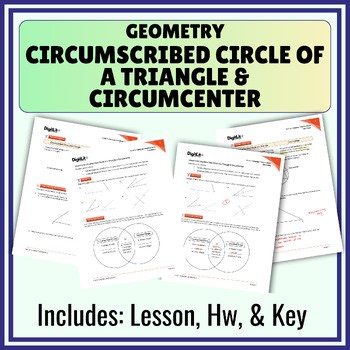 Circumcenter & Circles Guided Notes & Worksheets | 9th-11th Grade Geometry