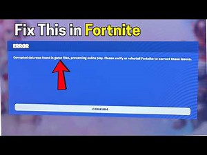 Fix Fortnite: Corrupted data was found in game files, preventing online play