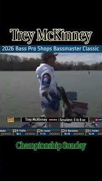 Trey with a big smallmouth! Chasing down first place! #bassmaster #bassmasterclassic #fishingshorts